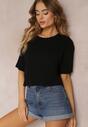 Tricou Negru Cropped Oversize Brighta
