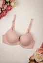 Sutien Push Up Roz Arqdara cu Inserții Metalice cu Pietre Strass