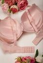 Sutien Push Up Roz Arqdara cu Inserții Metalice cu Pietre Strass