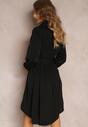 Rochie Cămașă Neagră Mini Bumbac Zenata