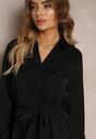 Rochie Cămașă Neagră Mini Bumbac Zenata