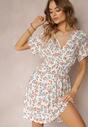 Rochie din Bumbac Albă cu Decolteu Petrecut Henaleah