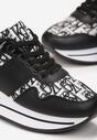 Czarne Sznurowane Sneakersy na Grubej Podeszwie przed Kostkę Tiala
