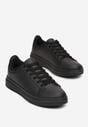 Czarne Klasyczne Sneakersy z Niską Cholewką Bibijane