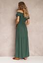 Rochie Verde Închis Cloș Yolaphne Tip Carmen
