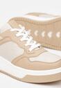 Sneakers Bej Închis cu Șireturi pe Talpă Groasă Ainne
