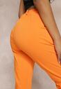 Pomarańczowe Materiałowe Spodnie Cygaretki Riandra