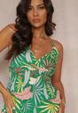 Rochie Verde Clos cu Bretele cu Elastic in Talie Laverni