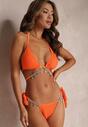Pomarańczowe Bikini Brazylijskie z Łańcuszkami i Zawieszkami Leve