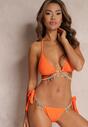 Pomarańczowe Bikini Brazylijskie z Łańcuszkami i Zawieszkami Leve