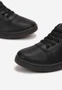 Pantofi sport negri cu șiret și perforații decorative Gemmania