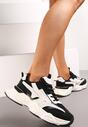 Czarne Sznurowane Sneakersy na Grubej Podeszwie przed Kostkę Calderia