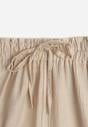 Pantaloni largi bej din viscoză cu elastic în talie Abyga