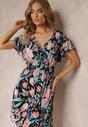 Rochie mini petrecută cu imprimeu floral și elastic lat în talie Pellianne