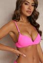 Różowe Gładkie Bikini Push Up z Figami Areneine