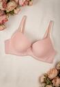 Sutien roz Brinsa cu push-up și volane