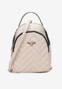 Beżowy Plecak z Ozdobnym Pikowaniem i Regulowanym Paskiem Adili