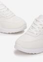 Białe Sznurowane Buty Sportowe do Kostki na Płaskiej Podeszwie Xitla
