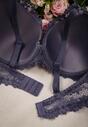 Sutien Full Cup Albastru bleumarin cu Dantelă și Fundă Krillia
