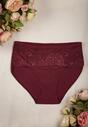 Ciemnofioletowe Majtki Figi z Koronką Natalisa