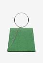 Geantă Trapezoidală Verde Sclipitoare cu Bareta Detașabilă Diraias