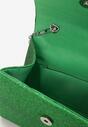 Geantă Trapezoidală Verde Sclipitoare cu Bareta Detașabilă Diraias