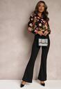Camasa Neagra cu Guler Floral din Viscoza Jinall