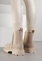 Botine bej cu talpă groasă Gosoga