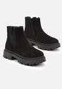 Ghete negre stil Chelsea cu talpa groasa Liraelia