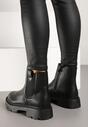 Botine Negre Chelsea pe Talpă Groasă Liraelia