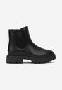 Botine Negre Chelsea pe Talpă Groasă Liraelia