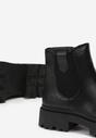 Botine Negre Chelsea pe Talpă Groasă Liraelia