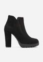 Botine Negre cu Platformă Joasă și Toc Bloc Firmina