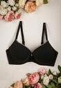 Sutien Push Up Negru cu Decorațiune Kisaia