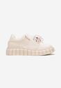 Sneakers bej pe platformă cu cristale Alexelina