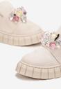 Sneakers bej pe platformă cu cristale Alexelina