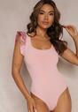 Body Roz Cu Volane Din Tricot Reiat Zennica