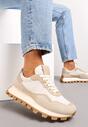 Sneakerși bej cu talpă groasă Kapprine
