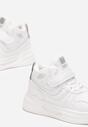 Białe Płaskie Buty Sportowe Sneakersy ze Sznurowaniem i Skórzaną Wkładką Pezirae