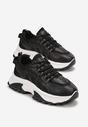 Sneakers Negri Platforma cu Șiret și Glezniera Amelm