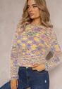 Pulover Lână Sissilla Violet-Galben