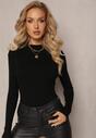Golf Negru Cu Maneca Lunga Din Tricot Reiat Estherilla