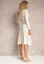 Rochie bej deschis evazată din tricot Jagdeiss