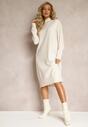 Rochie tip Pulover Bej Largă din Tricot Katarinve