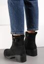 Botine Negre cu Toc Mic Anikkes