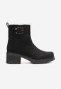 Botine Negre cu Toc Mic Anikkes