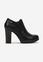 Botine negre cu toc Liniwen