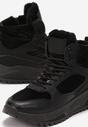 Czarne Ocieplone Sneakersy z Cholewką za Kostkę Antoun