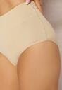 Beżowe Modelujące Majtki High Waist Brykalyn
