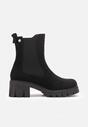Botine Negre cu Toc Bloc și Inserție Elastică Illiria